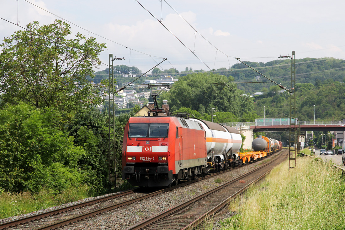 DB Cargo 152 144 // Urbar (bei Koblenz) // 7. Juni 2023