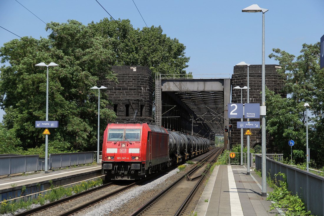 DB Cargo 185 247 // Urmitz Rheinbrücke // 23. Juni 2020