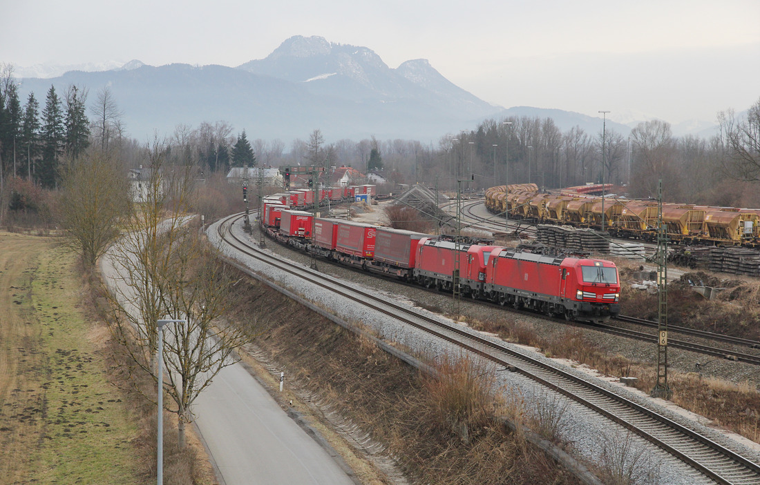 DB Cargo 193 328 + 193 352 // Rosenheim // 25. Januar 2020