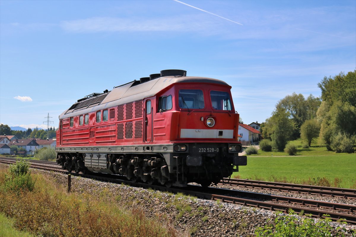 DB Cargo 232 528-0 am 29.08.18 beim Kempten 