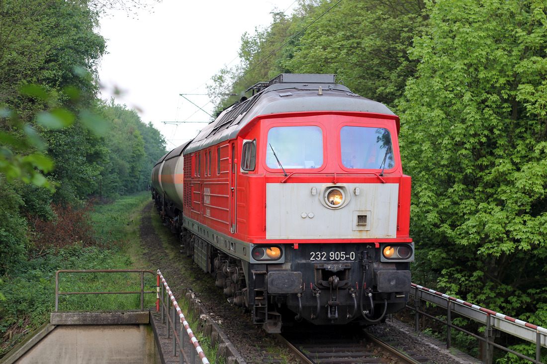 DB Cargo 232 905 mit 52199 Marl CWH - Hagen-Vorhalle // Aufnahmeort: Gelsenkirchen-Hassel // 30. April 2014
