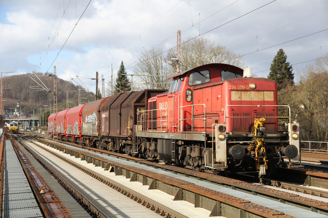 DB Cargo 294 590 // Bahnhof Hohenlimburg // 17. Februar 2022