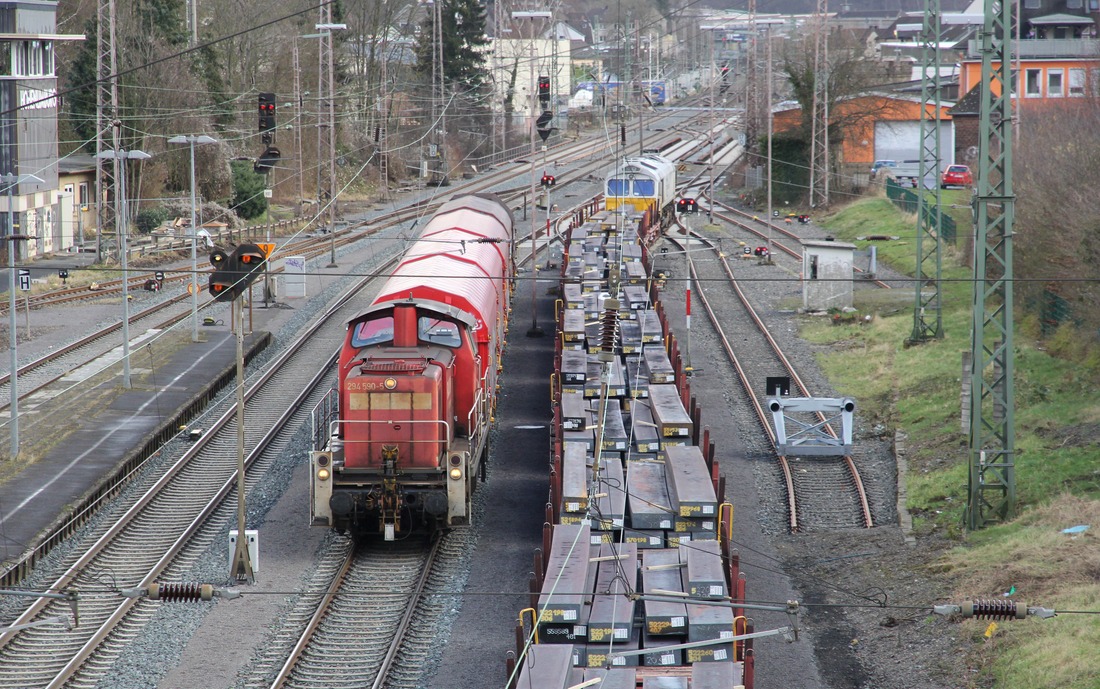 DB Cargo 294 590 // Bahnhof Hohenlimburg // 17. Februar 2022
