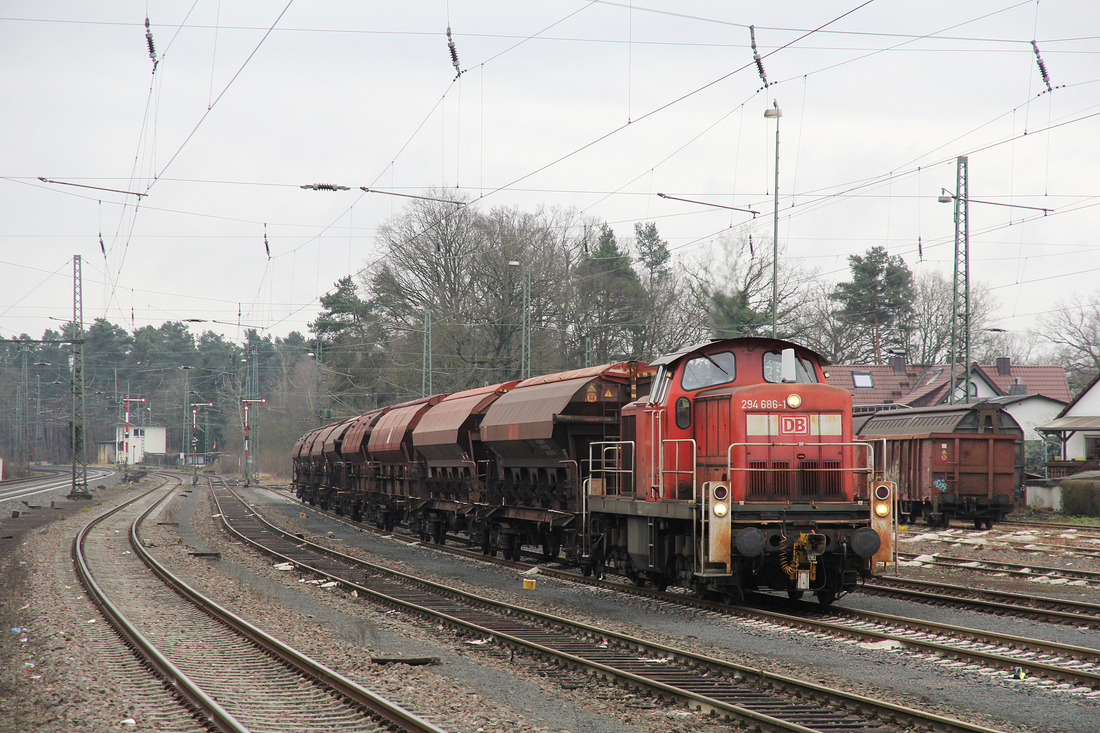 DB Cargo 294 686 // Bahnhof Stadtallendorf // 26. Januar 2018