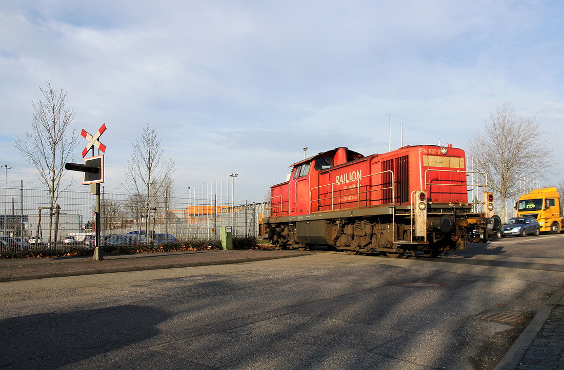 DB Cargo 294 837 // Hanau, unweit des Hafens // 9. Januar 2018