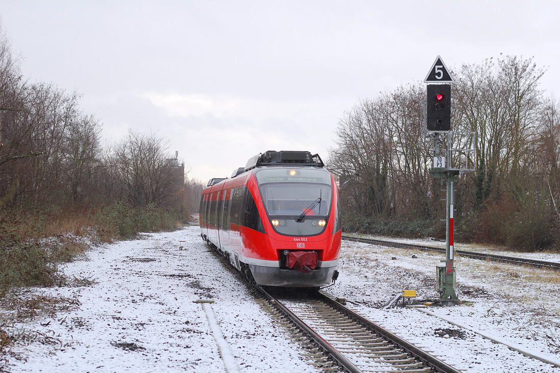 DB Cargo 644 003 // Bahnhof Bedburg (Erft) // 17. Januar 2018