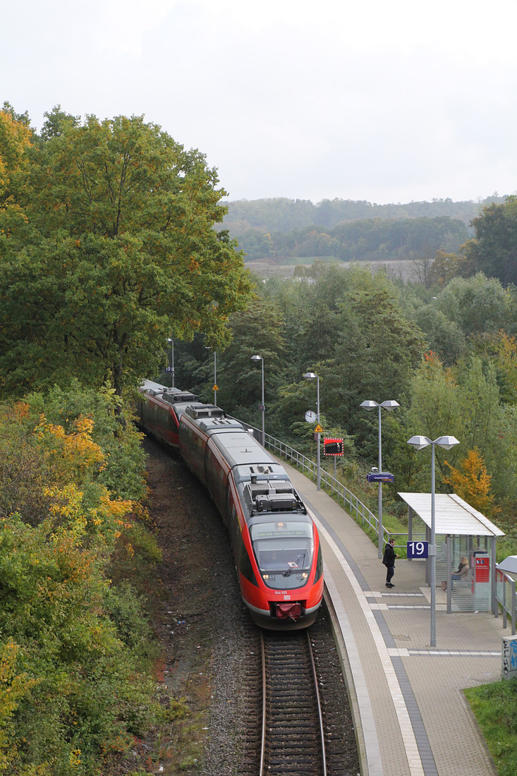 DB Cargo 644 025 + 644 xxx // Bahnhof Horrem // 21. Oktober 2015
