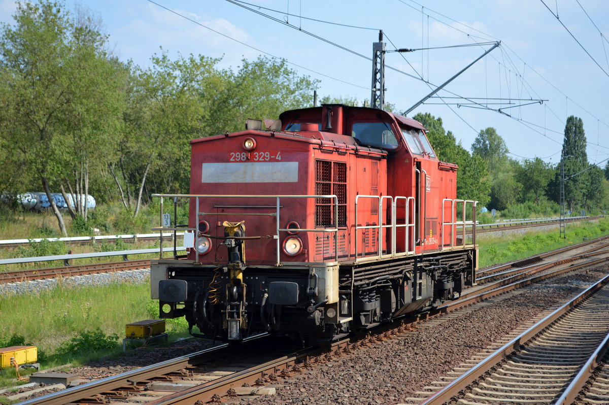 DB Cargo AG  mit  298 329-4  [NVR-Nummer: 98 80 3298 329-4 D-DB] am 07.08.20 Bf. Berlin Hohenschönhausen.