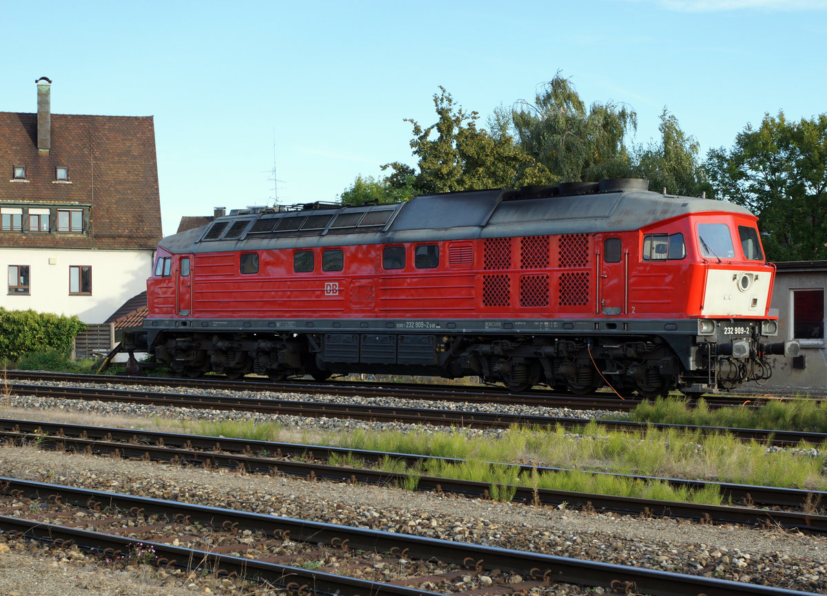 DB: Die 232 909-2 war am 6. Oktober 2016 in Friedrichshafen abgestellt.
Foto: Walter Ruetsch