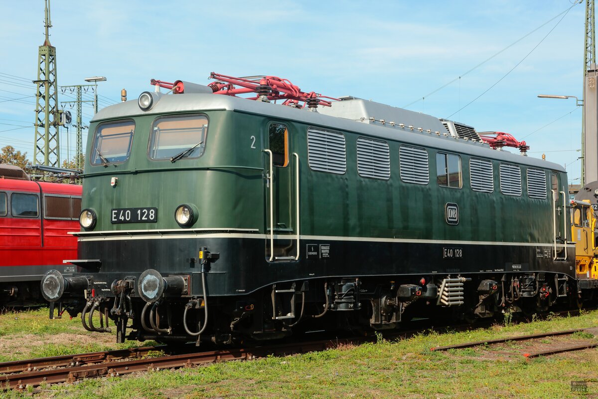 DB E40 128 im DB Museum Koblenz, September 2026.