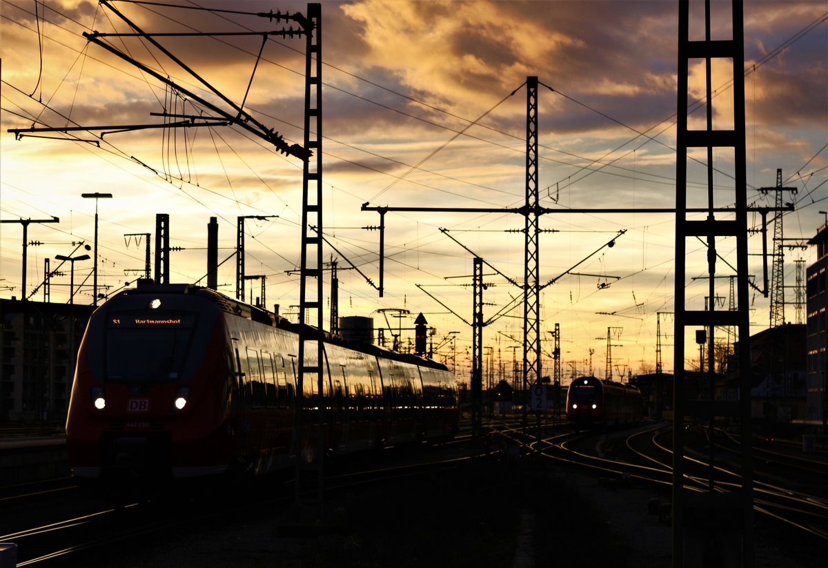 DB: Ein Hamster, sowie ein weiterer Hamster, erreichen den Hbf Nürnberg. Es war der letzter und meiner Meinung nach einer der eindrucksvollsten Sonnenuntergänge des Jahres. Sonntag, 31. Dezember 2017

Leider hatte ich im Bild keinen Feuerwerkskörper eingefangen. Erst später...auf der Kaiserburg Nürnberg.