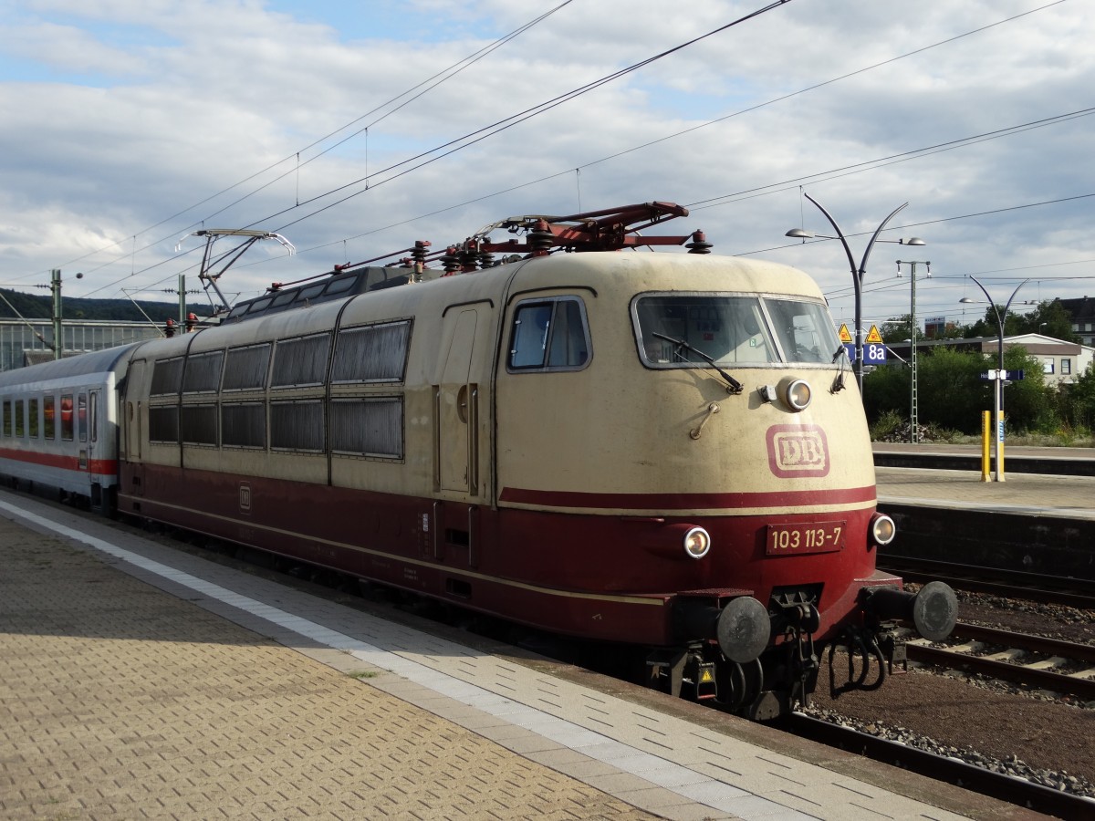 DB Fernverkehr 103 113-7 mit dem IC 2316 am 04.09.15 in Heidelberg Hbf