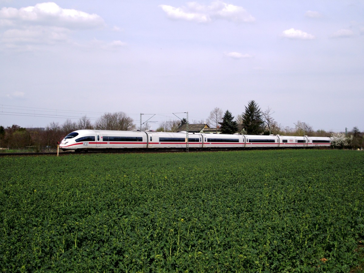 DB Fernverkehr 403 xxx-x (ICE 3) am 28.03.14 bei Frankfurt Mainkur 