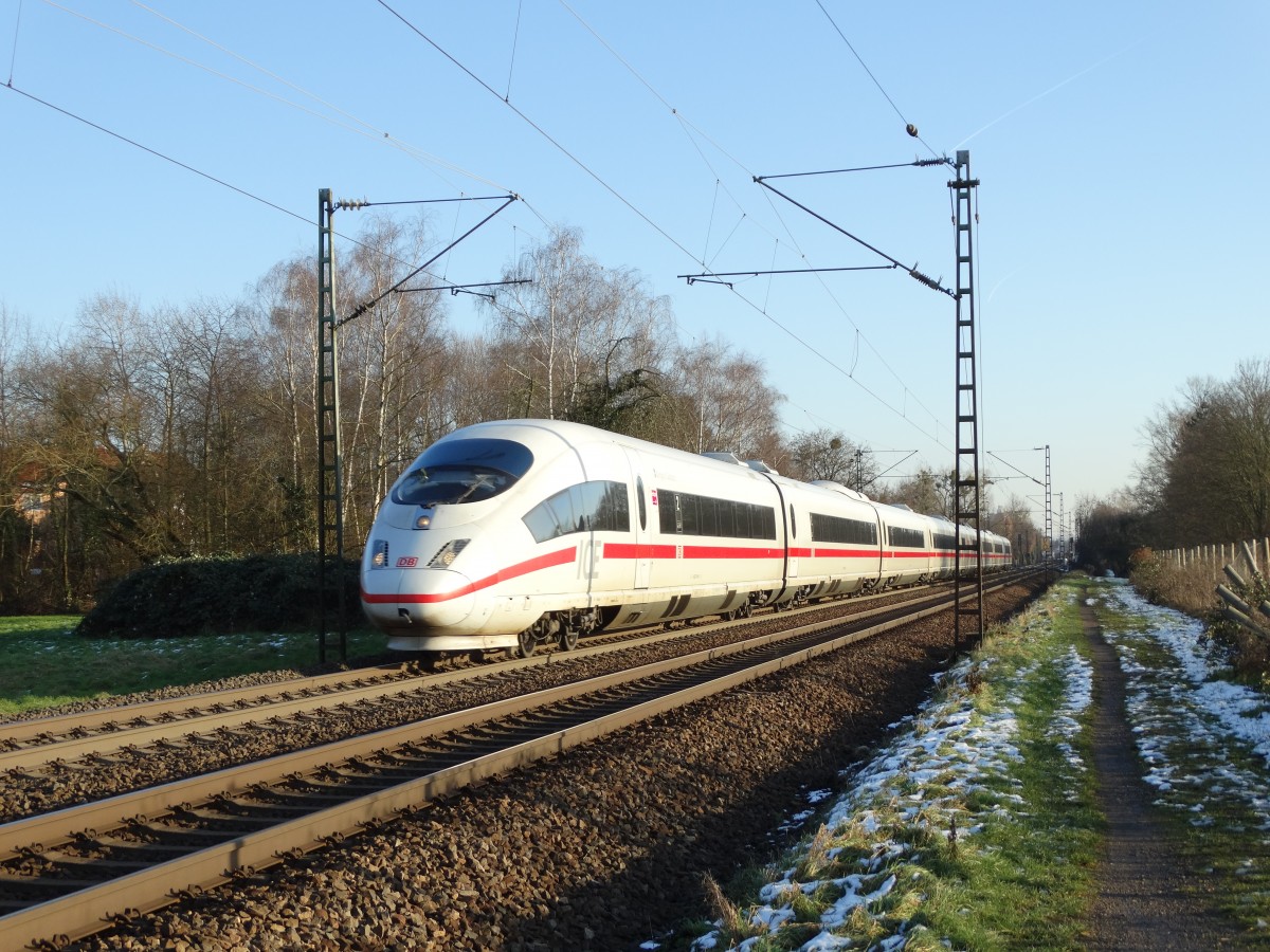 DB Fernverkehr ICE 3 (BR 403) am 05.01.15 bei Hanau West KBS 640