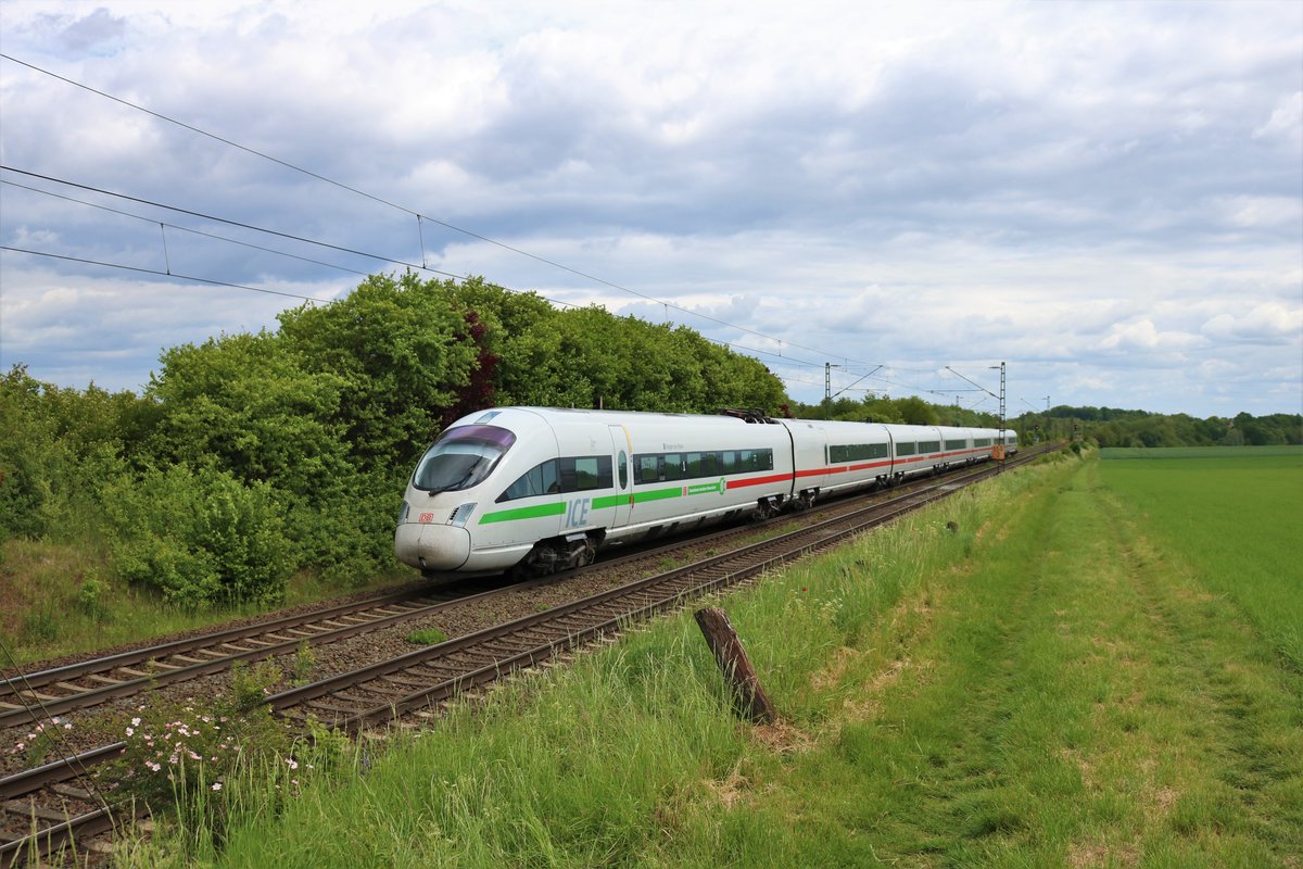 DB Fernverkehr ICE-T (411 066-4) am 24.05.20 bei Nieder Mörlen 