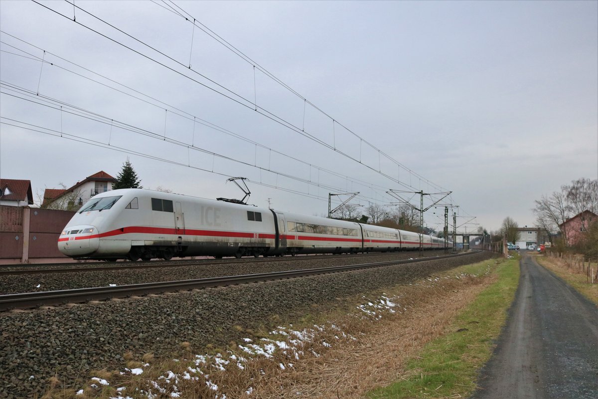 DB Fernverkehr ICE1 (401 xxx) am 20.03.18 in Rodenbach (Main Kinzig Kreis)