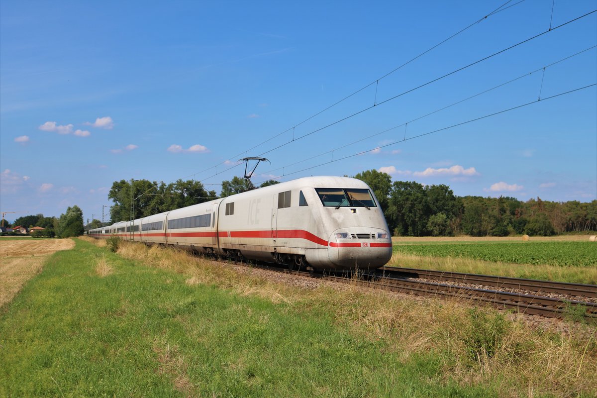 DB Fernverkehr ICE1 (401 xxx) am 04.08.19 bei Wolfskehlen