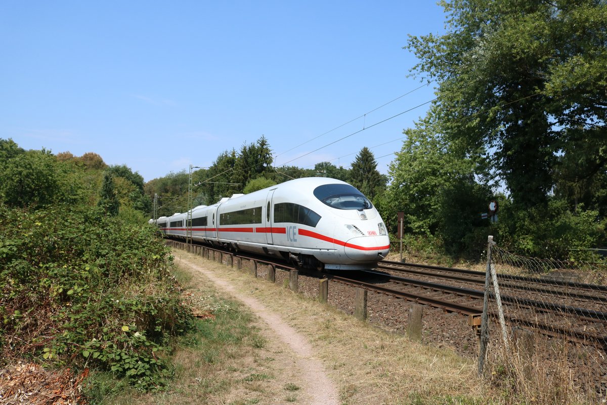DB Fernverkehr ICE3 403 xxx am 07.08.18 bei Hanau Wilhemsbad