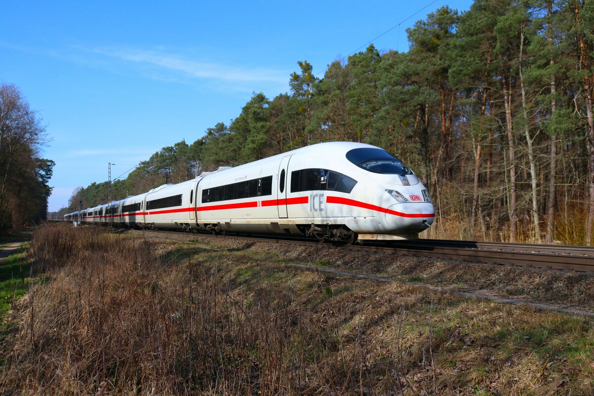DB Fernverkehr ICE3 (403 xxx) bei Dieburg am 03.03.24