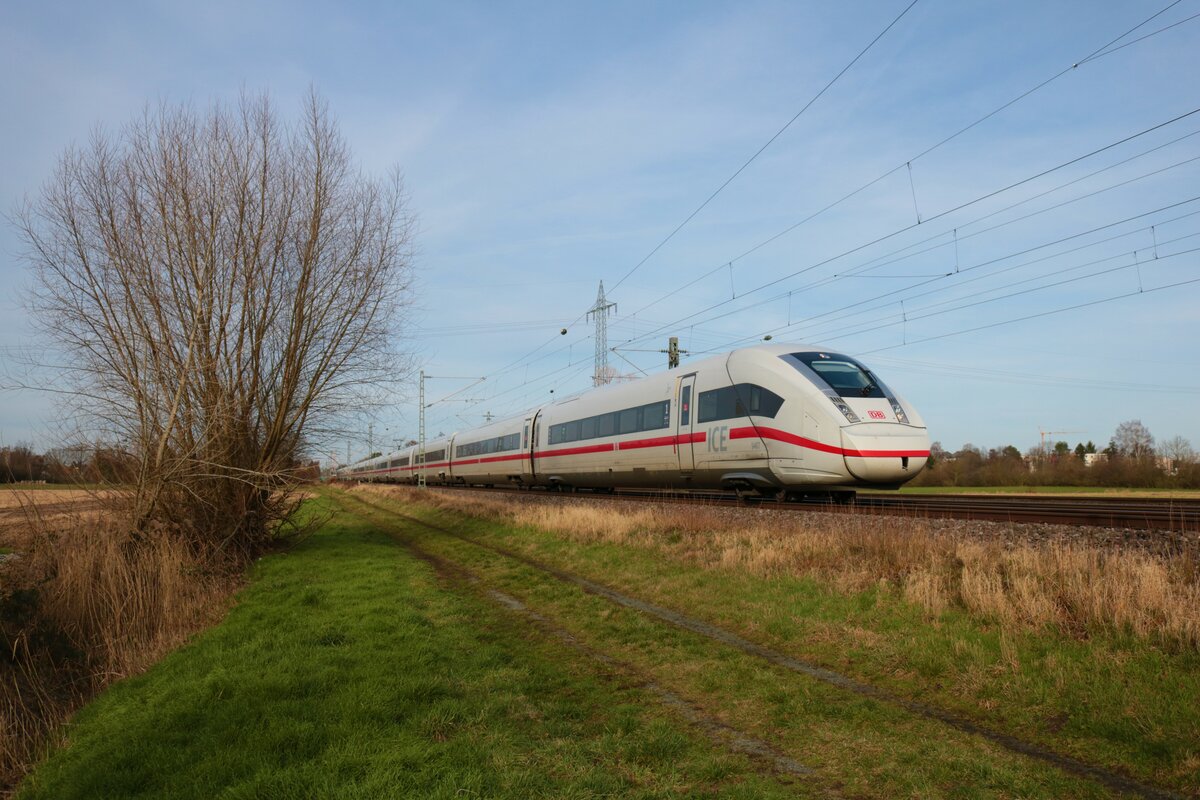 DB Fernverkehr ICE4 (412 xxx) am 12.02.22 in Darmstadt Arheilgen
