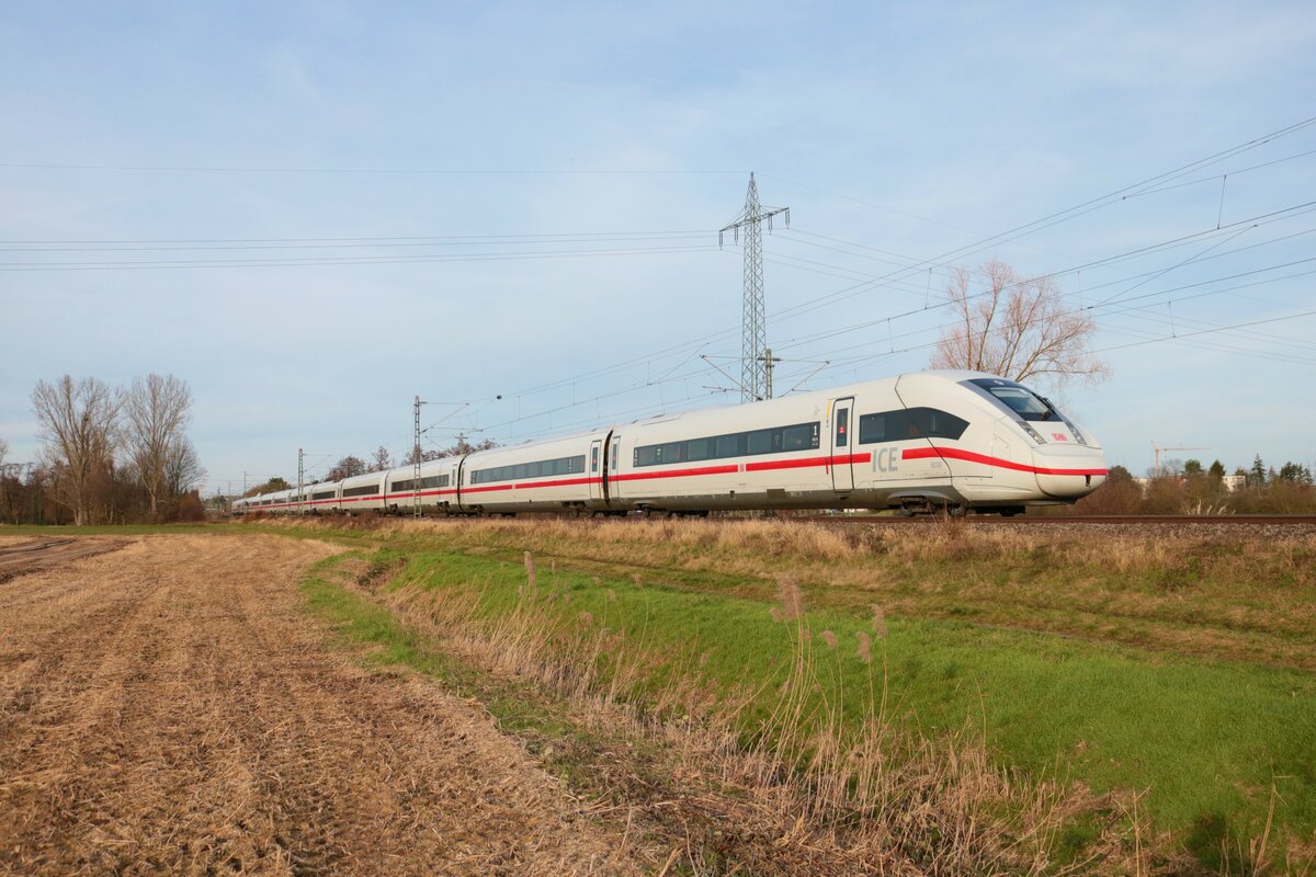 DB Fernverkehr ICE4 (412 xxx) am 12.02.22 in Darmstadt Arheilgen
