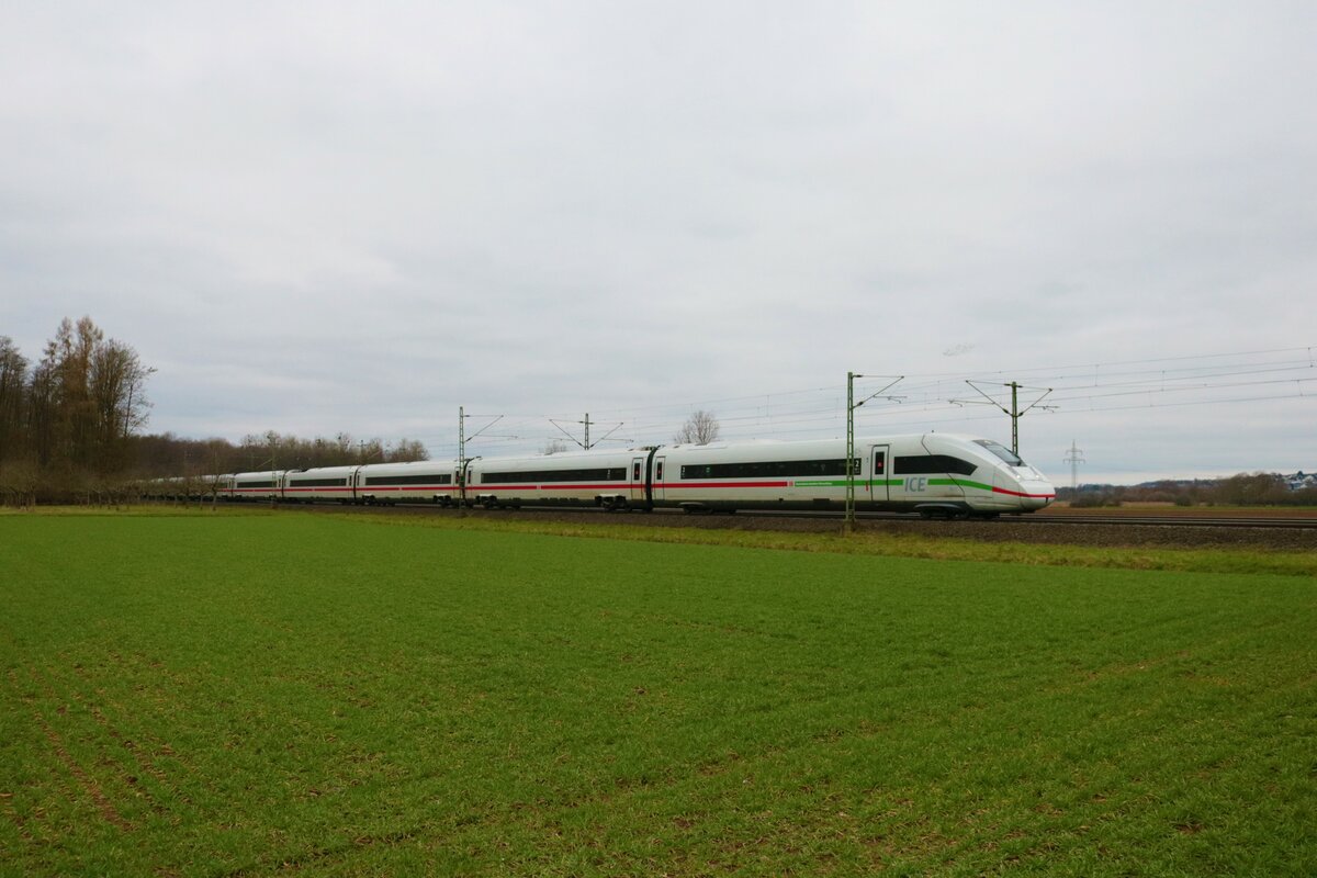 DB Fernverkehr ICE4 (412 xxx) in Langenselbold (Main Kinzig Kreis) am 28.01.23