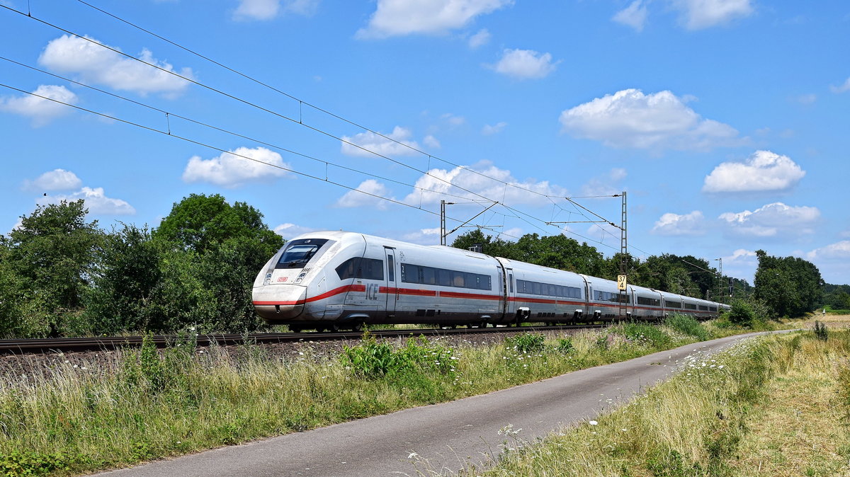 DB Fernverkehr Tz 9003 (412 003) als ICE 577 Hamburg-Altona - Stuttgart Hbf (Umleiter) (Eilvese, 16.07.18).