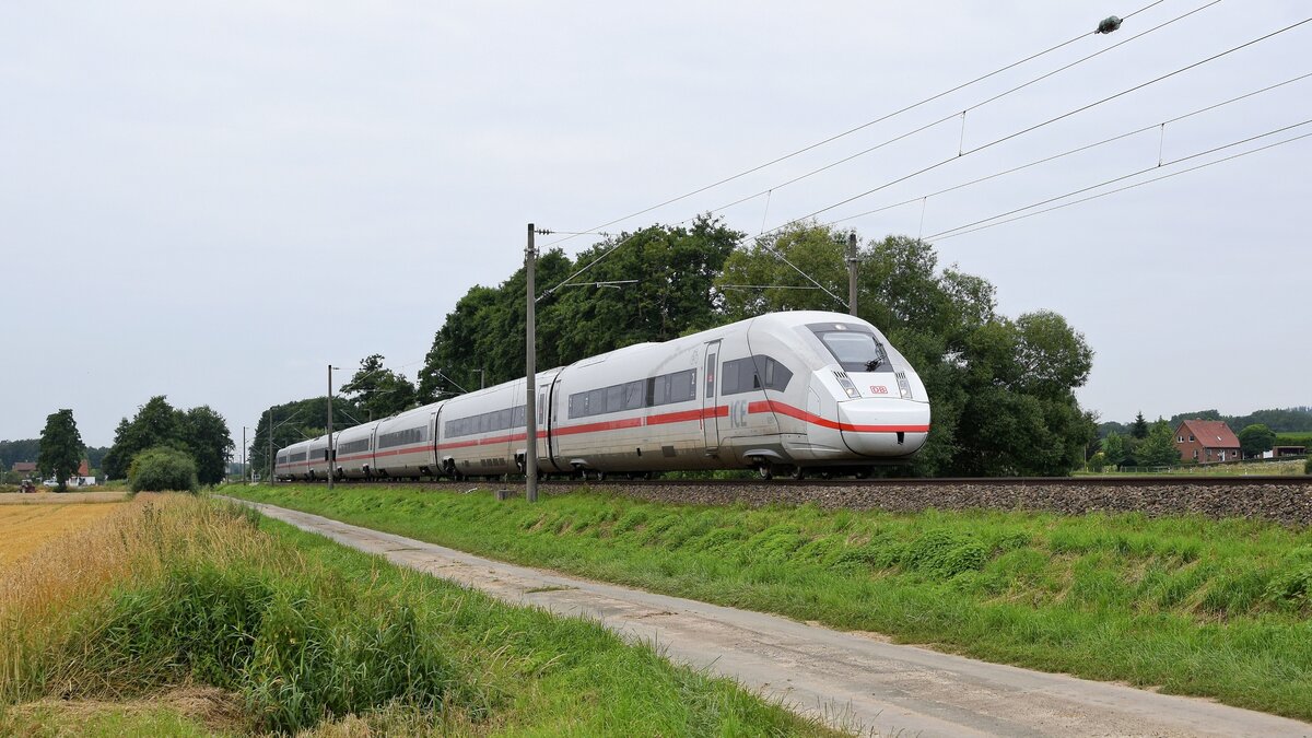 DB Fernverkehr Tz 9201 (412 201) als ICE 757 Köln Hbf - Berlin Südkreuz (bei Melle, 21.07.2021).