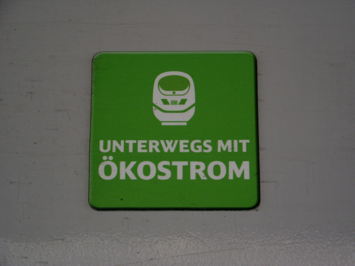 DB Fernverkehr Werbung für Ökostrom am 05.03.14 in Frankfurt