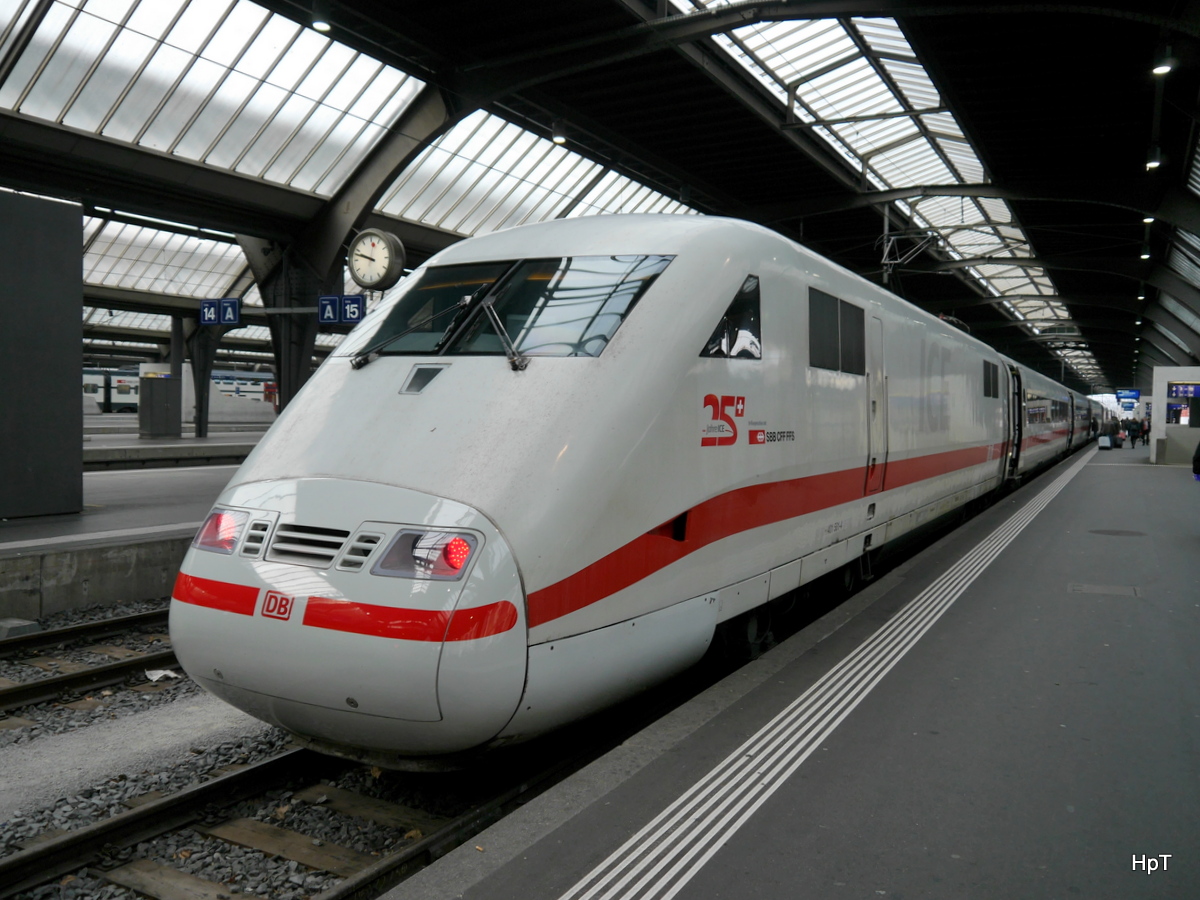DB - ICE 401 581-4 in HB Zürich am 28.01.2018
