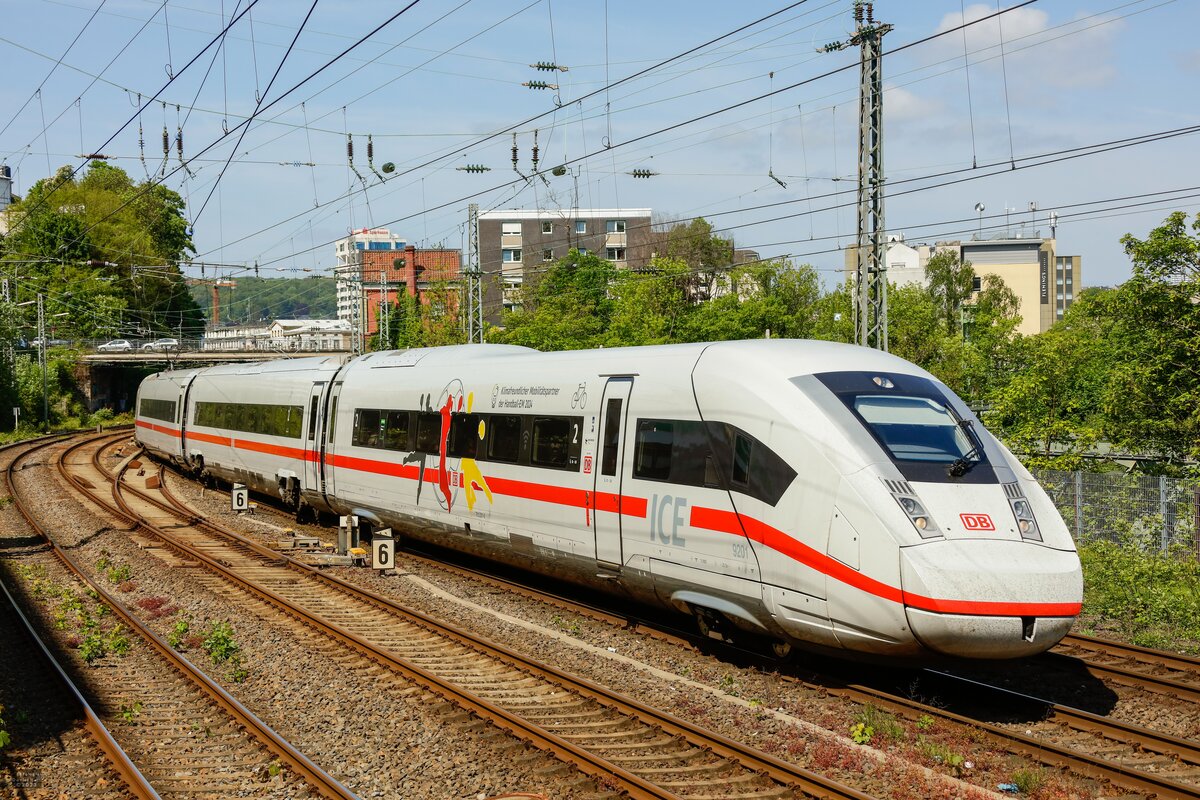 DB ICE 412 201  Handball EM 2024  in Wuppertal, Mai 2023.