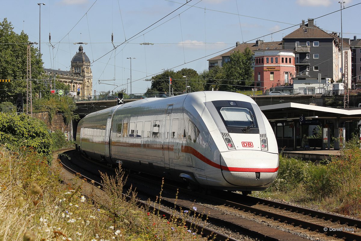 DB ICE 412 (ICE4) als Probefahrt in Wuppertal und fuhr weiter nach Berlin, August 2016.
