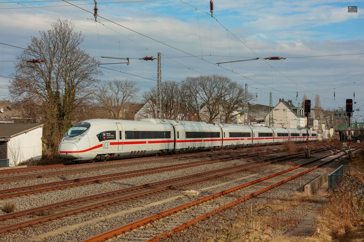 DB ICE Velaro D 407 017-3  Berlin-Paris Erste direkte ICE-Verbindung   Paris  in Wuppertal, Februar 2025.