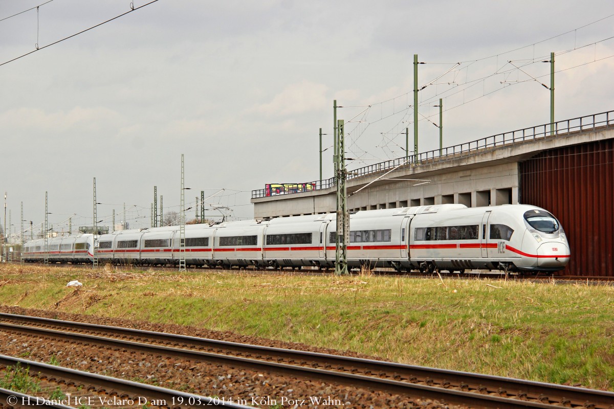 DB ICE Velaro D 407 in K�ln Porz Wahn, M�rz 2014.