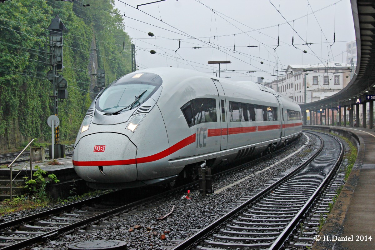 DB ICE Velaro D als ICE 606 in Wuppertal Hbf, Mai 2014.