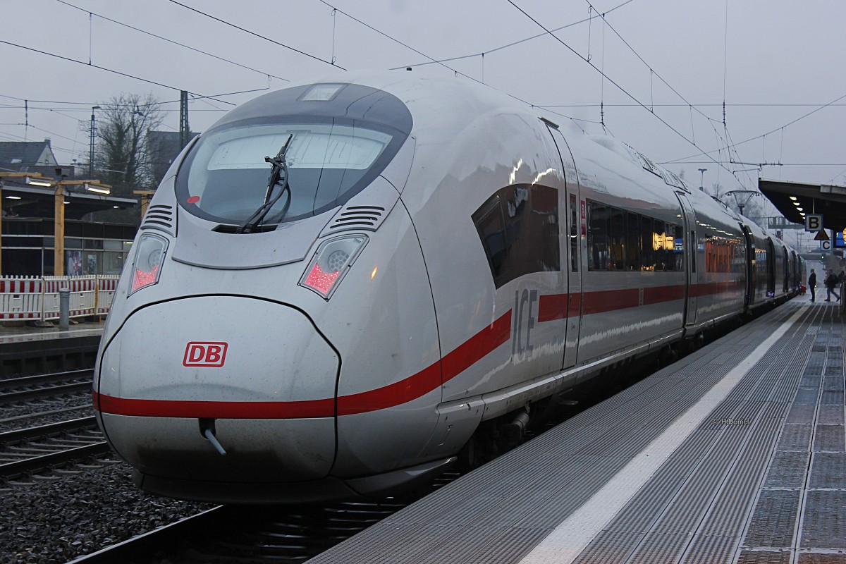DB ICE Velaro D als ICE515 in Solingen Hbf, Januar 2016.
