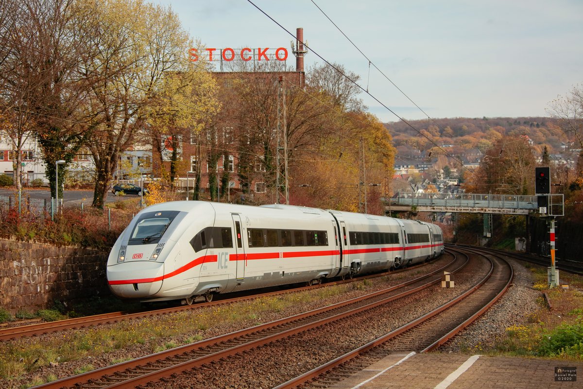 DB ICE4 in Wuppertal, November 2020.