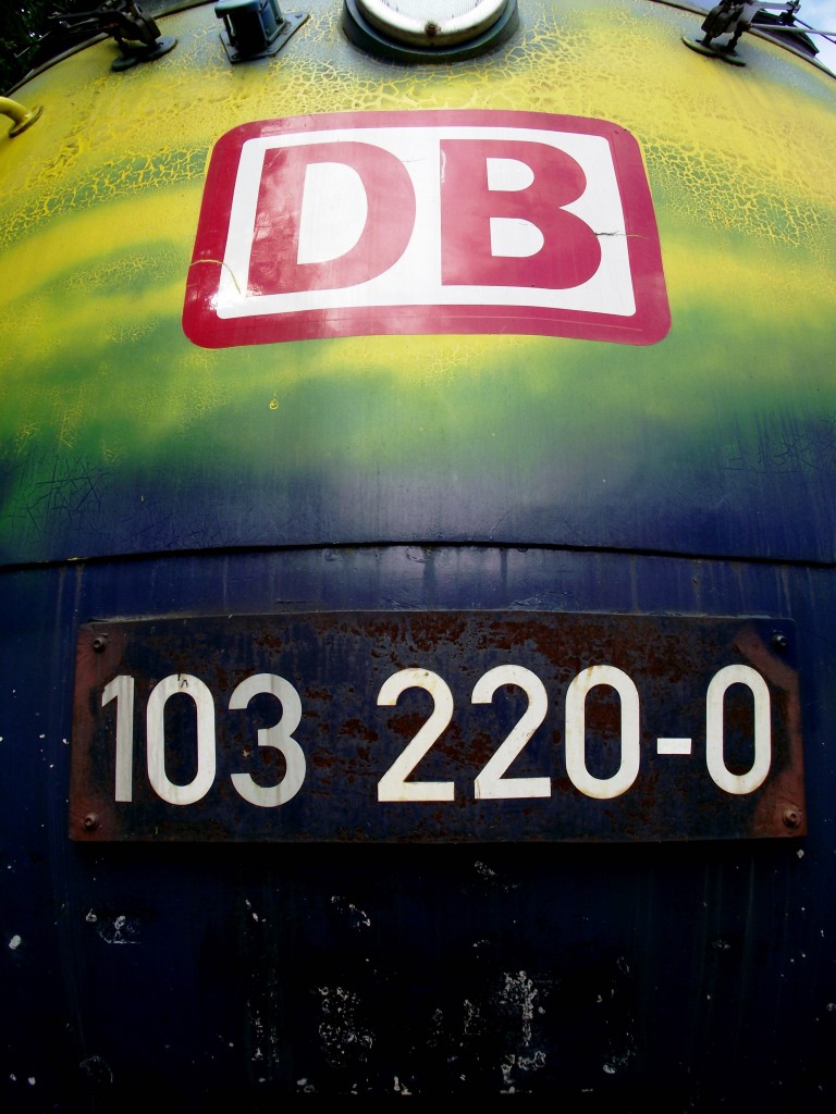 DB Logo und EDV Nummer von 103 220-0 am 29.07.11 in Neustadt