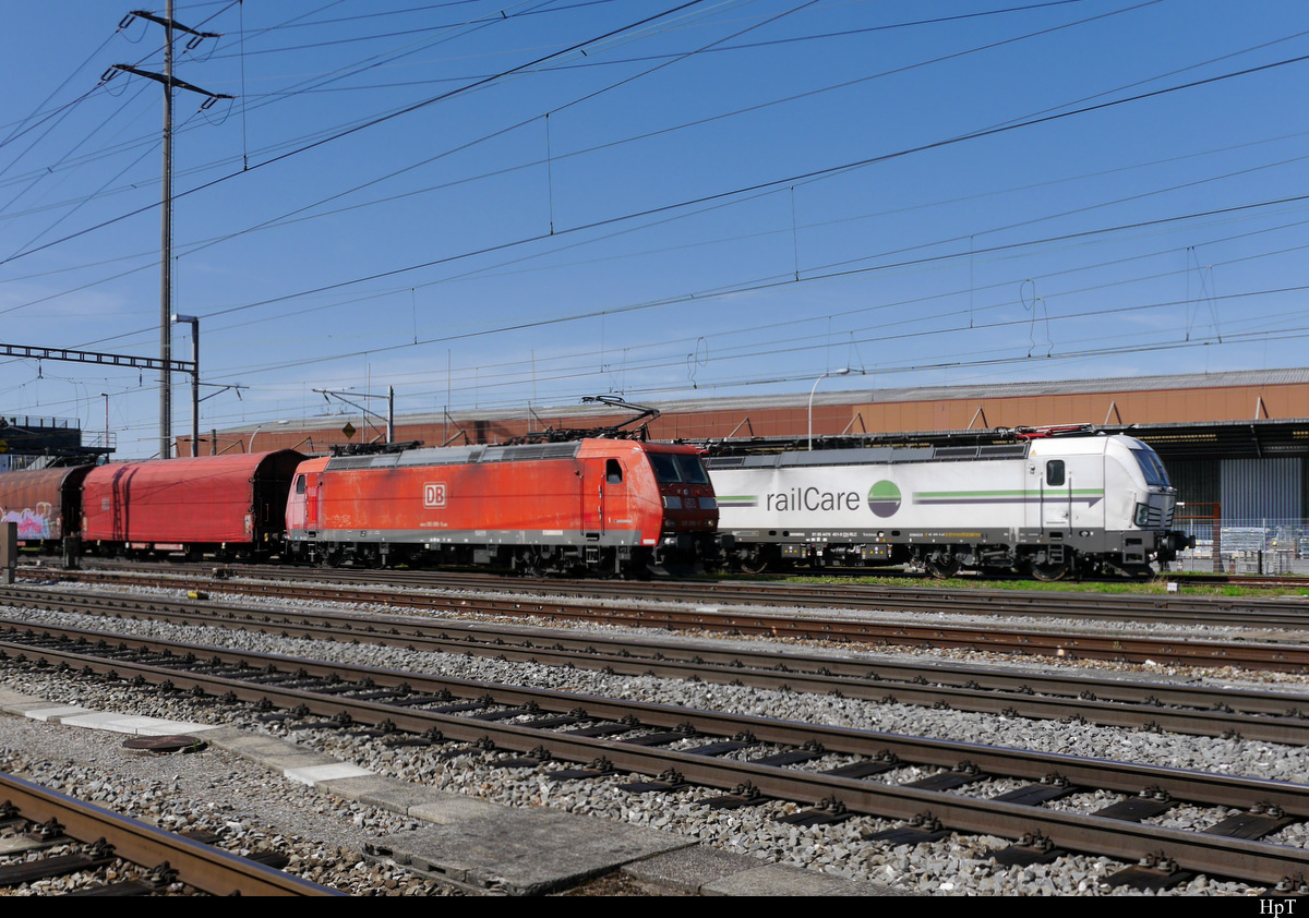 DB - Lok 185 096-5 mit Güterzug unterwegs in Prattelen am 15.09.2018