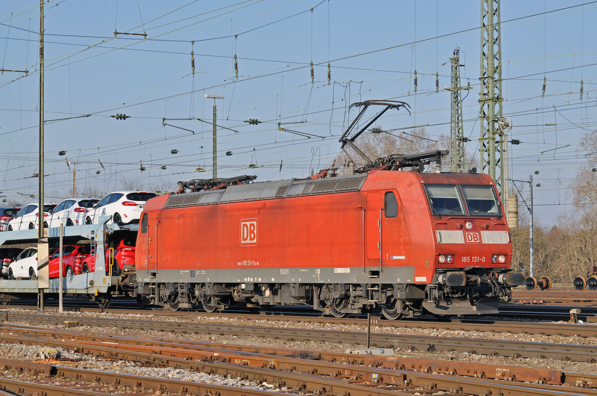 DB Lok 185 131-0 durchfährt den Badischen Bahnhof. Die Aufnahme stammt vom 13.01.2018.