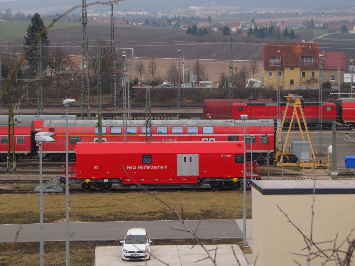 DB Netz Notfalltechnik D-DB 90 80 9370 009-8 am 15.03.2015 im DB Werk Erfurt.