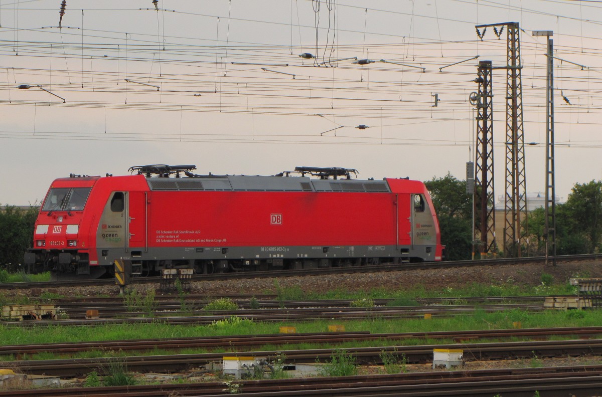 DB Rail Scandinavia 185 403-3 am 30.07.2014 abgestellt in Großkorbetha.