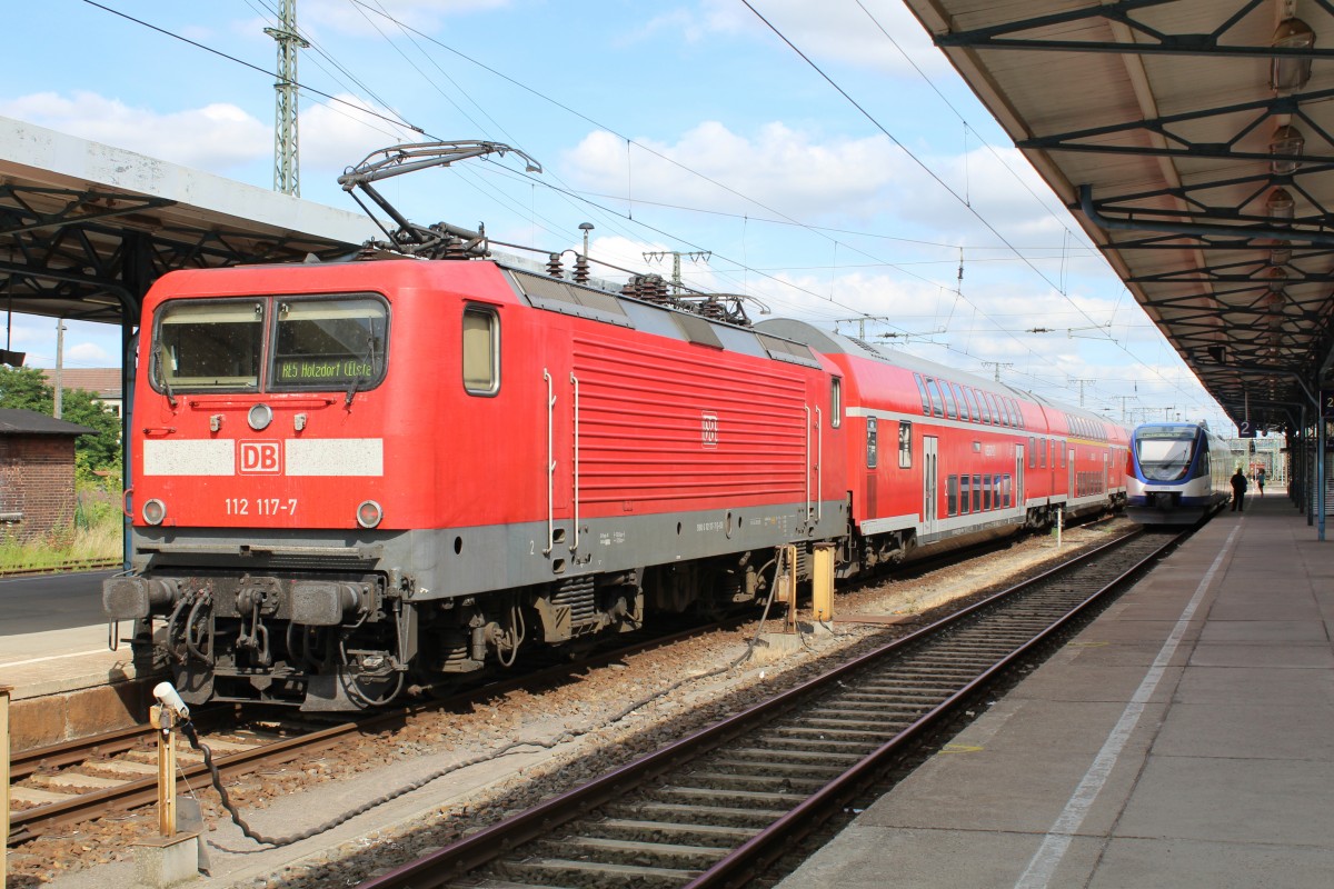 DB RE 5 (BR 112 - 112 117-7) Neubrandenburg am 17. Juli 2013.