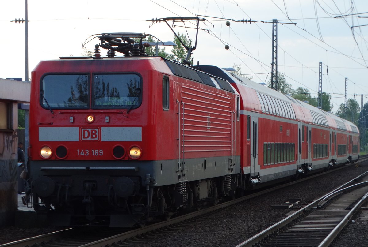 DB Regio 143 189 am 13.05.16 in Maintal Ost