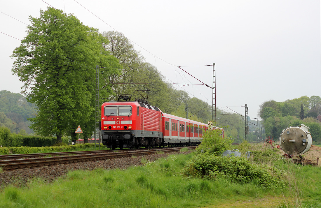 DB Regio 143 970 // Zwischen Essen-Kettwig und Essen-Werden. // 21. April 2014