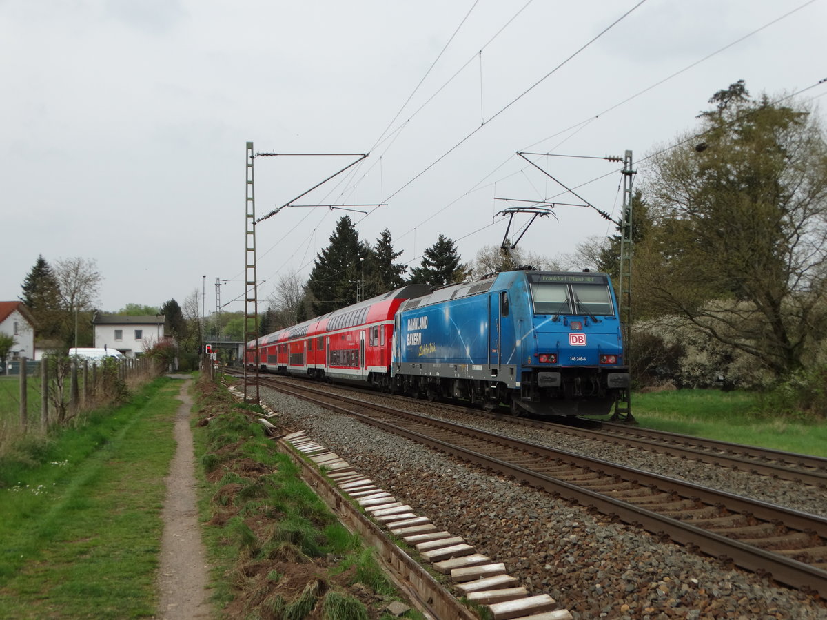 DB Regio 146 246-4 Bahnland Bayern am 05.04.17 bei Hanau West