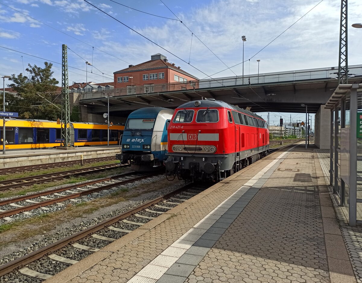 DB Regio 218 421-6 ( 9280 2128 421-6 D-DB ) beim rangieren in Regensburg am 7.9.2026
