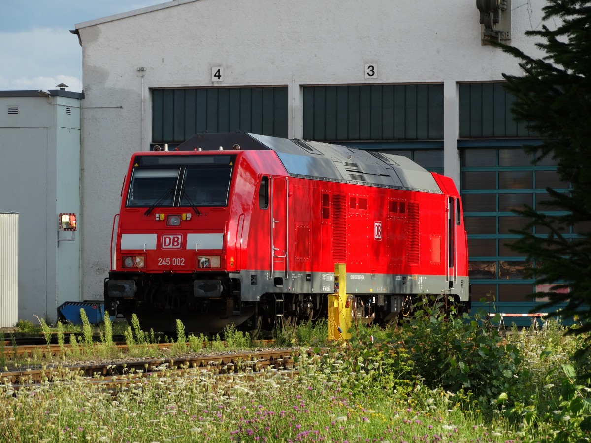 DB Regio 245 002 am 14.08.14 in Bw Kempten über den Zaun fotografiert