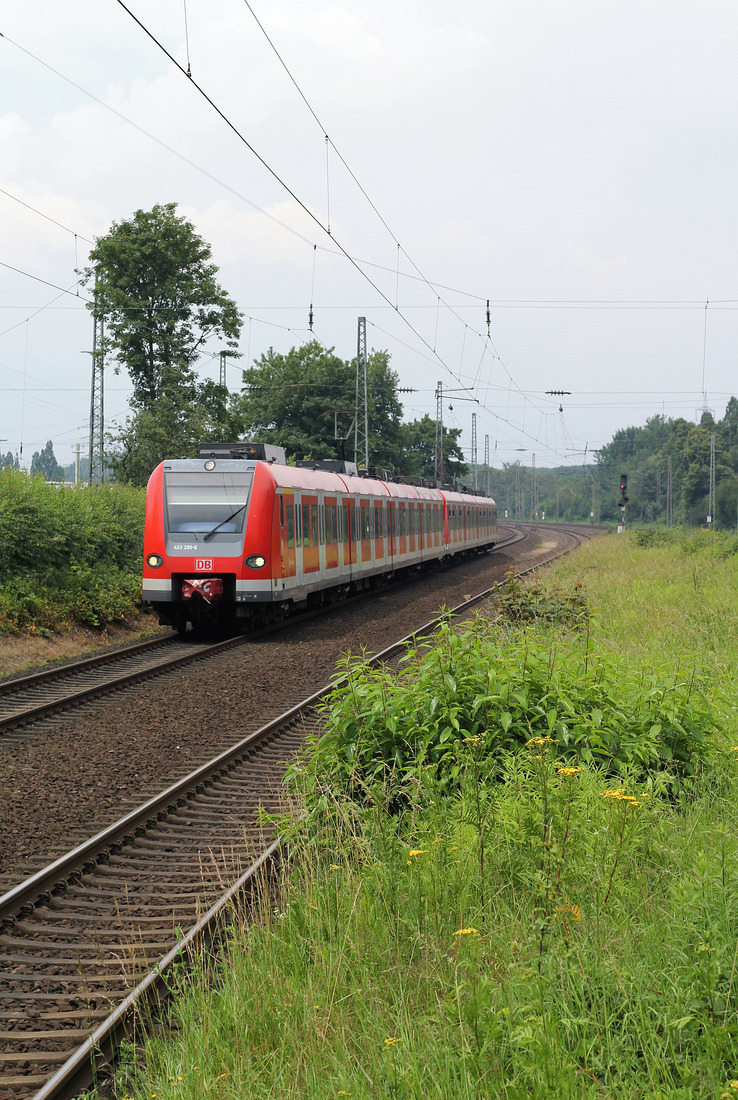 DB Regio 423 290 + 423 049  (S6-Sonderleistung) // Düsseldorf-Reisholz // 9. Juni 2014