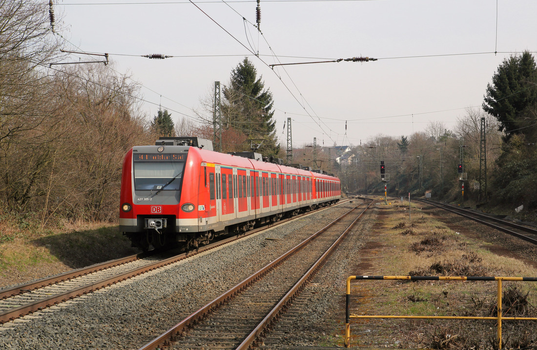 DB Regio 423 305 + 423 411 // Frankfurt-Frankfurter Berg // 17. März 2015